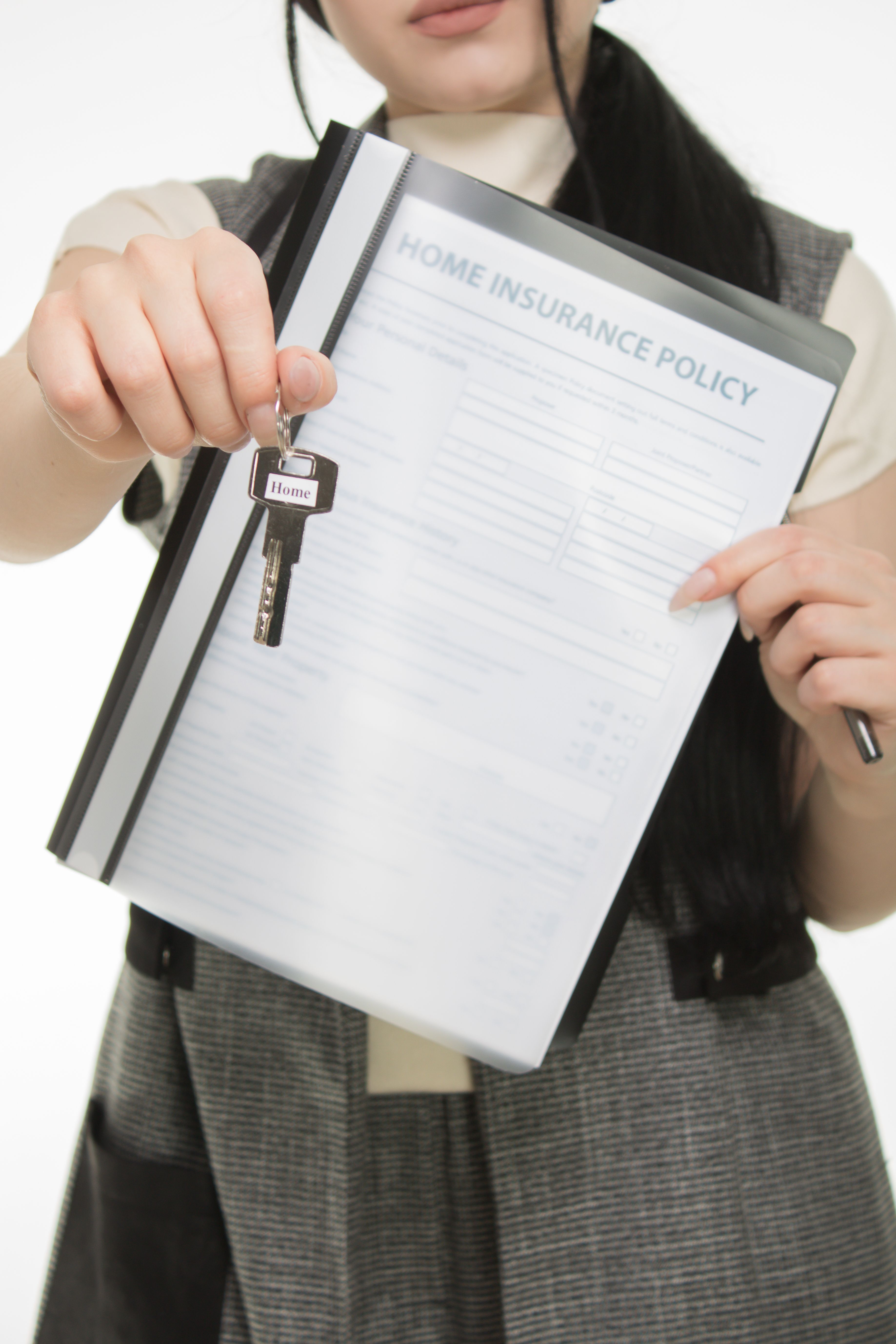 Insurance policy and house keys