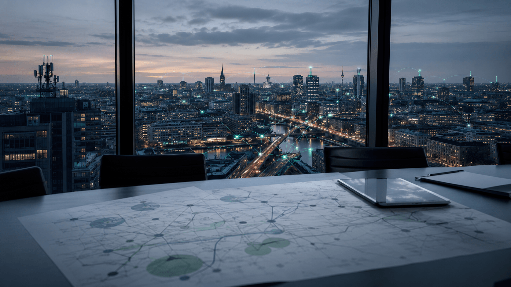 Telecommunications infrastructure representing strategically managed network expansion
