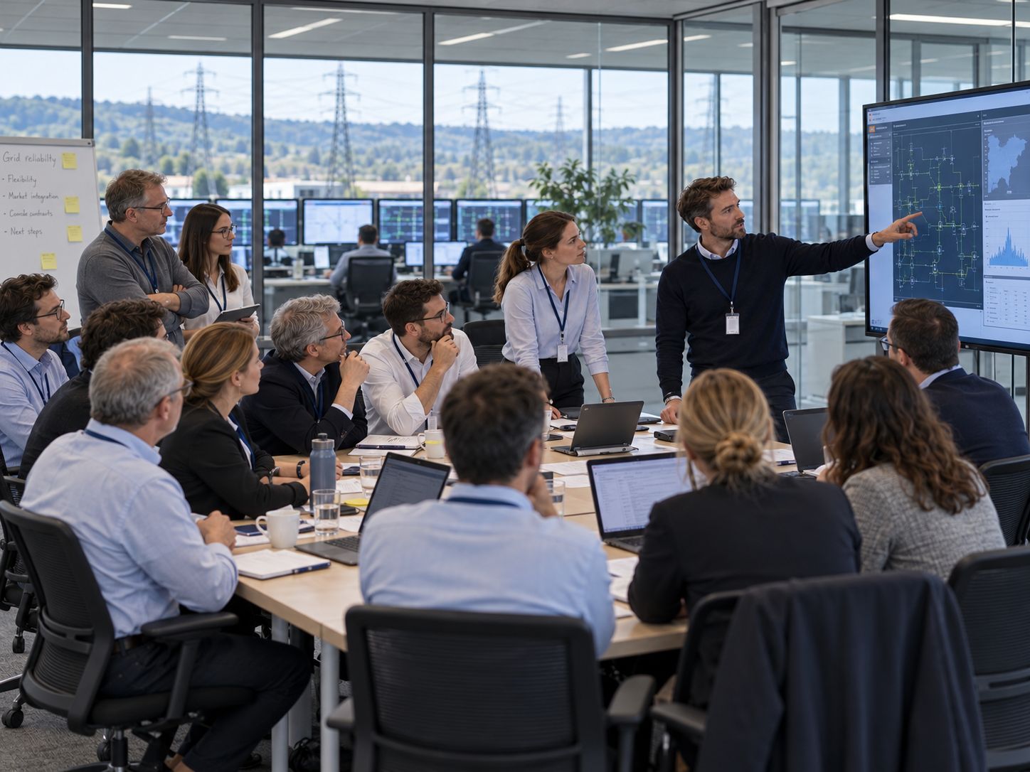 Employees taking part in a workshop