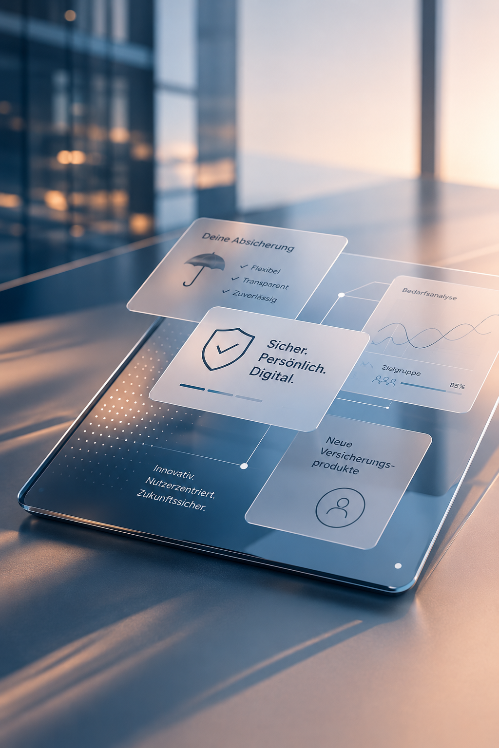 Visualisierung digitaler Versicherungsprodukte und Serviceideen